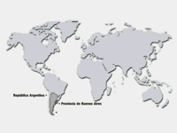 Ubicación de Argentina en el Mundo